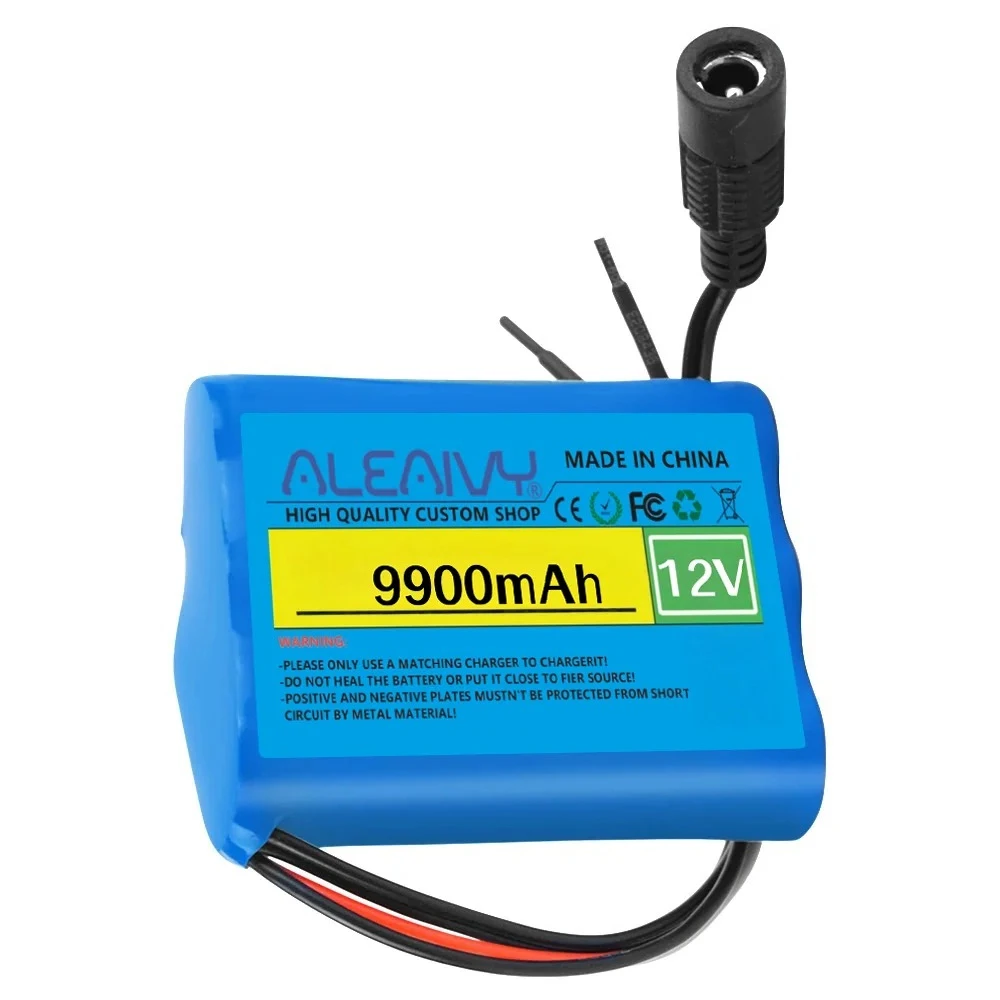 Akumulator litowo-jonowy 18650, 3S1P, 12V, 9900mAh, przenośny, ładowalny, oryginalny, nowy + ładowarka 12.6V do wzmacniacza audio CCTV