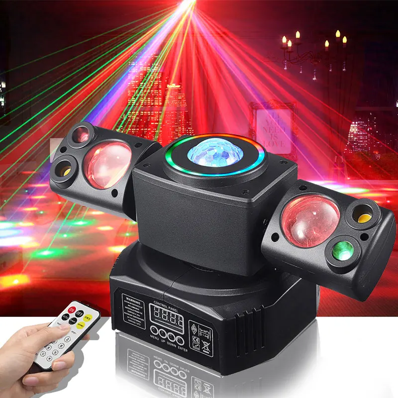 

Светодиодные лазерные фонари RGBW для домашней вечеринки, удаленная и синхронизация звука, динамическая лампа для танцевальной атмосферы, комнатный романтический волшебный шар для торжеств
