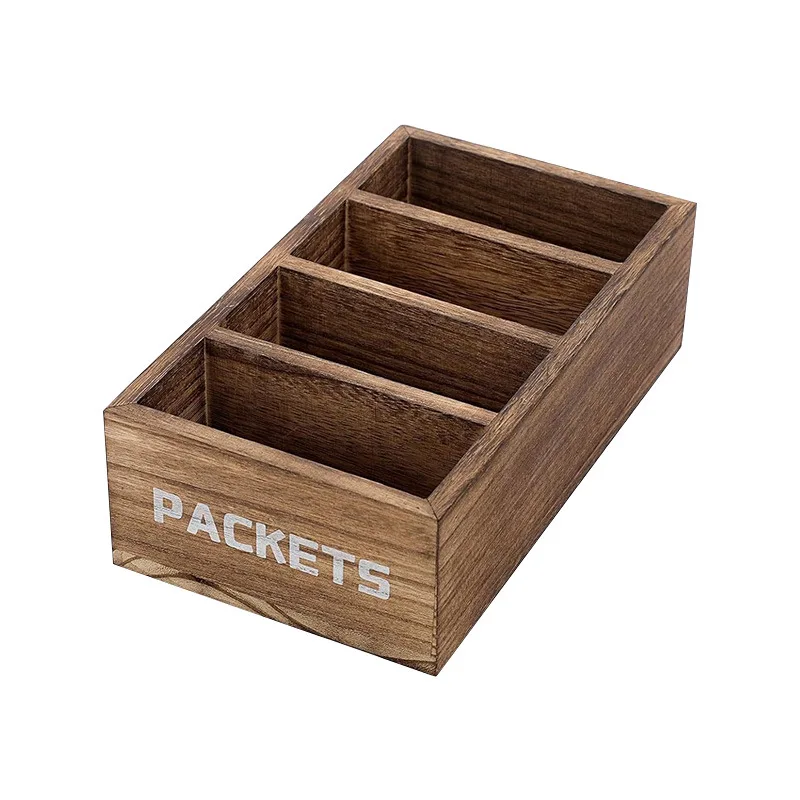 

Индивидуальный оптовый ящик для хранения кофейных чашек из цельного дерева, бытовой чайный пакетик, одноразовый ящик для хранения старых цветных деревянных чашек