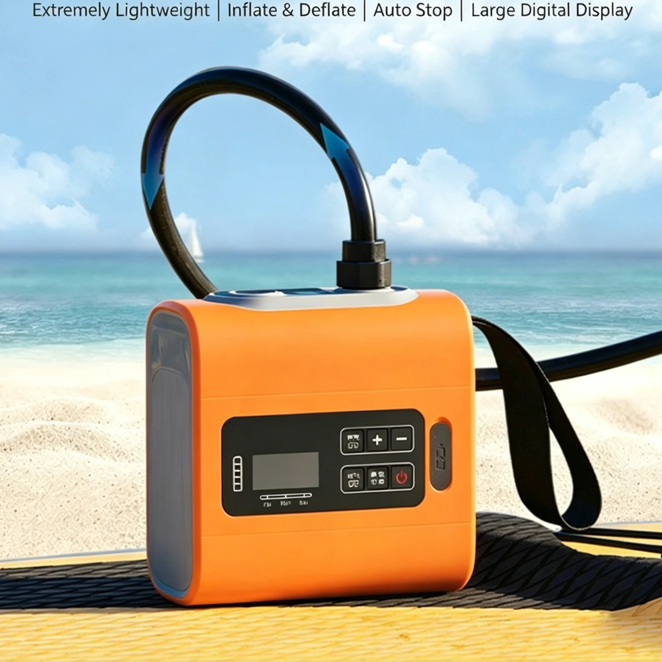 22PSI High Flow Outdoor Camping Inflatable Pump For Air Mattress Kayak Paddle Wireless Portable Electric Outdoor Air Pump