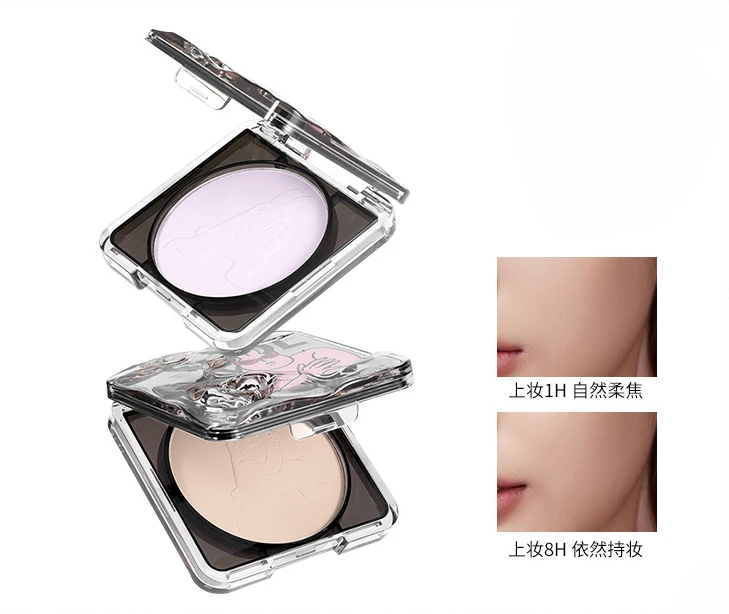 

VEECCI X Pink Rabbit Co-branded Concealer Powder Silky Honey Powder Set Makeup Touch-up Oil Control