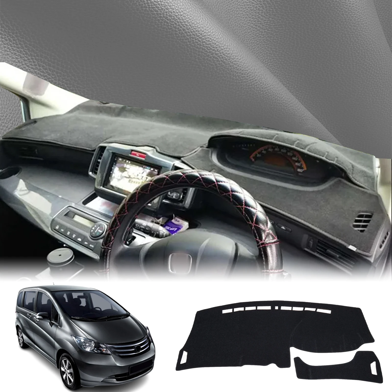 

fit for Honda Freed GB3 GB4 GP3 2008-2015 RHD Car Dashmat Dashboard Cover Pad DashMat Sunshade Protective Carpet Accessories