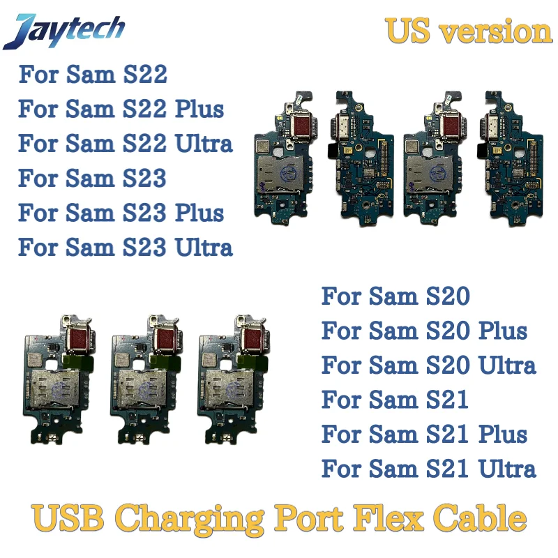1 قطعة النسخة الأمريكية لسامسونج S23 S22 S21 S20 زائد الترا USB شحن ميناء مجلس موصل هيكلي الكابلات المرنة