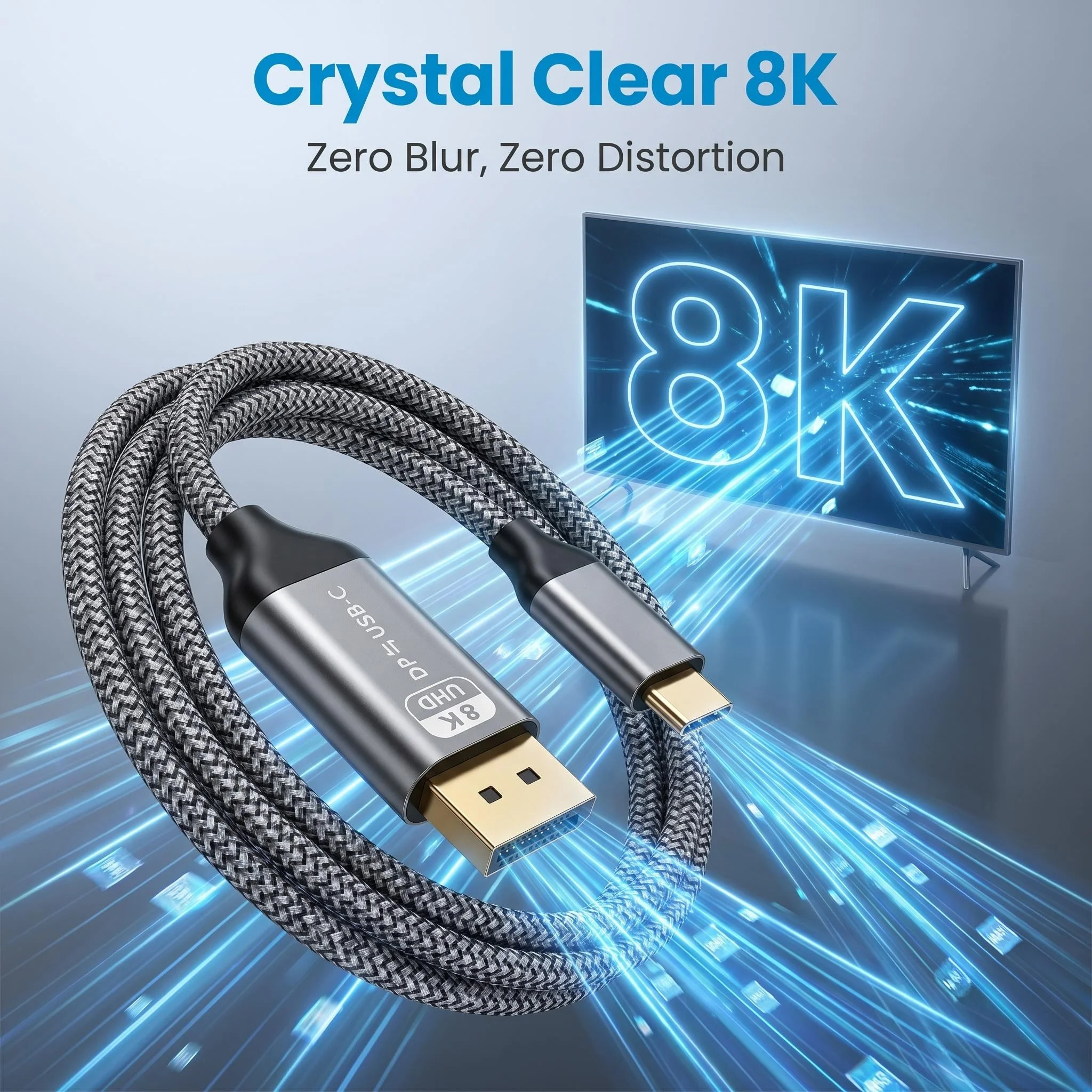 Type-C To DisplayPort 1.4 Cable Bidirectional 1.8m 8K@60Hz DP To Type-c Adapter for Gaming PC Laptop Monitor Macbook Pro IPad