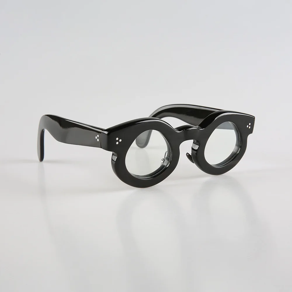 Eyeglass Frames Unique Vintage Thick Rivets Big Size Handmade Buffalo Horn Prescription Eyeglasses Custom Men's Glasses Frame