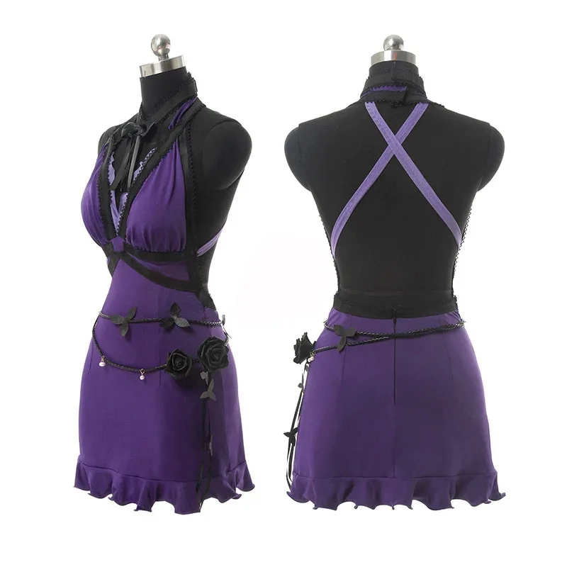 

2025 игра FF7 Remake, женское синее платье Тифа Локхарт, сексуальный костюм для вечеринки, одежда на Хэллоуин, индивидуальный заказ