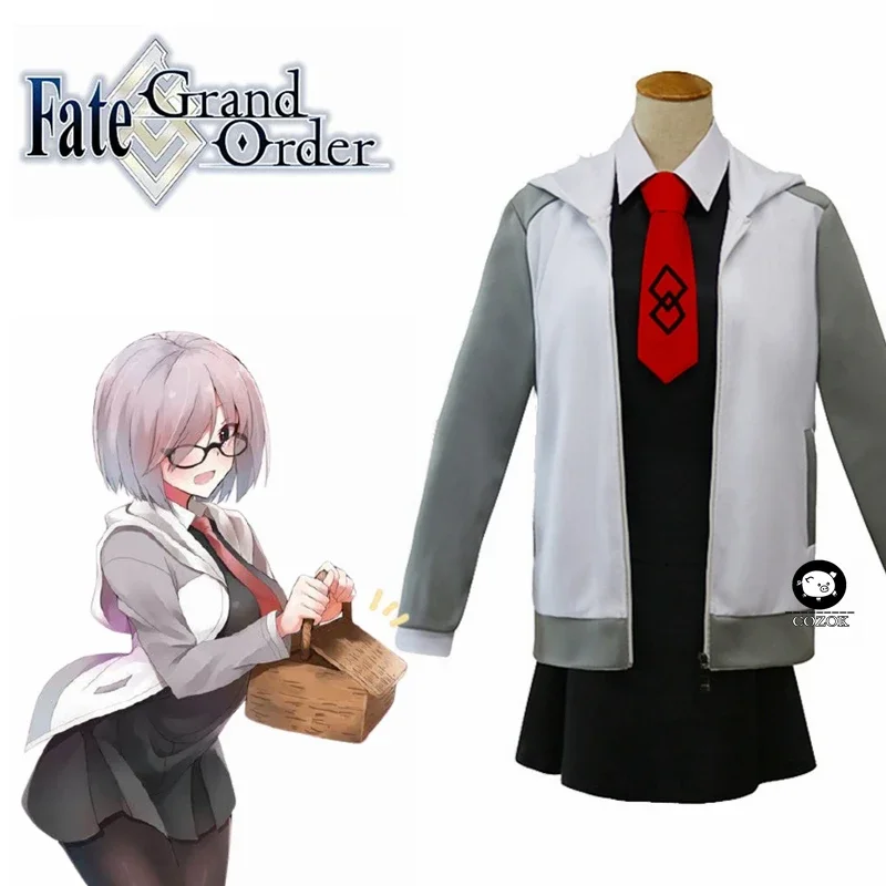 

Fate grand order Mash Kyrielight Cosplay Costume Halloween Christmas Daily Service School uniform Ms. Cartoon Dress