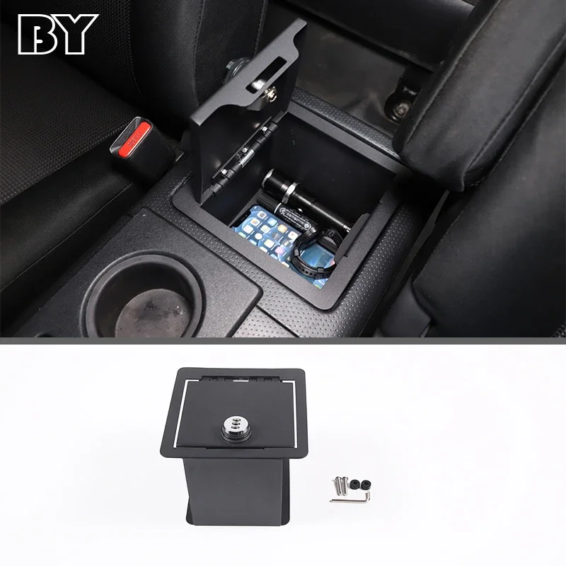 

Замок с паролем, сейф для Toyota FJ Cruiser 2007-2021, автомобильный аксессуар, подлокотник для хранения, алюминиевый сплав, защита конфиденциальности