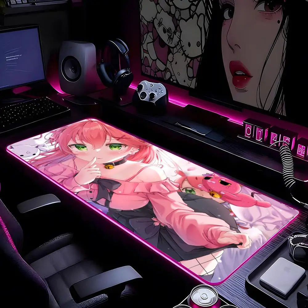 

Anime Girl Hololive Sakura Miko Mouse Pad Mousepad HD Printing Computer Gamers Locking Edge Non-slip RGB Mouse Pad XXL90x40cm K