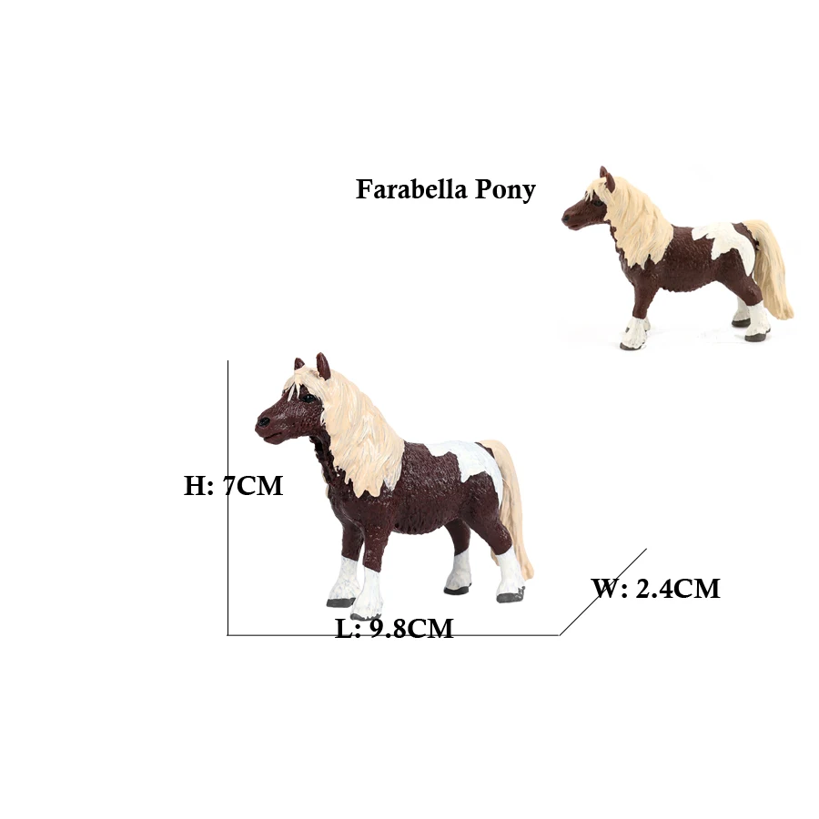 Figurki koni Shire arabskie figurki modele kucyków zwierząt gospodarskich figurki figurki z tworzywa sztucznego zwierzęta zabawka nowatorskie zabawki dla dzieci