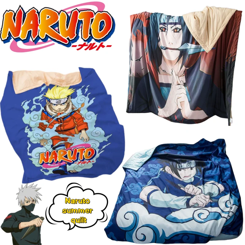 Edredón de Verano Naruto Uzumaki y Sasuke Uchiha, Diseño de Anime de Alta ,