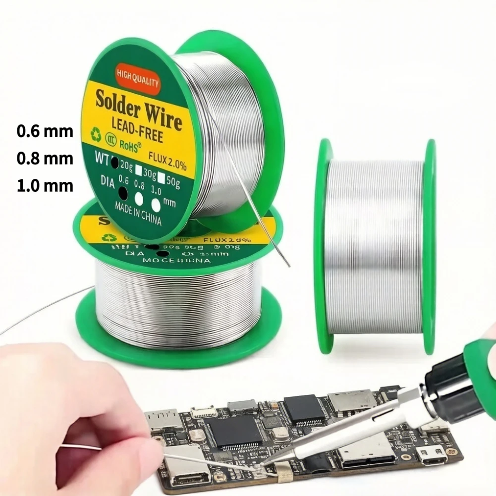 20/30g Rosin Core Solder Wire 0.8/1.0mm 2.0% Flux No-Clean Solder Wire High Purity Electronic Repair Soldering Tool