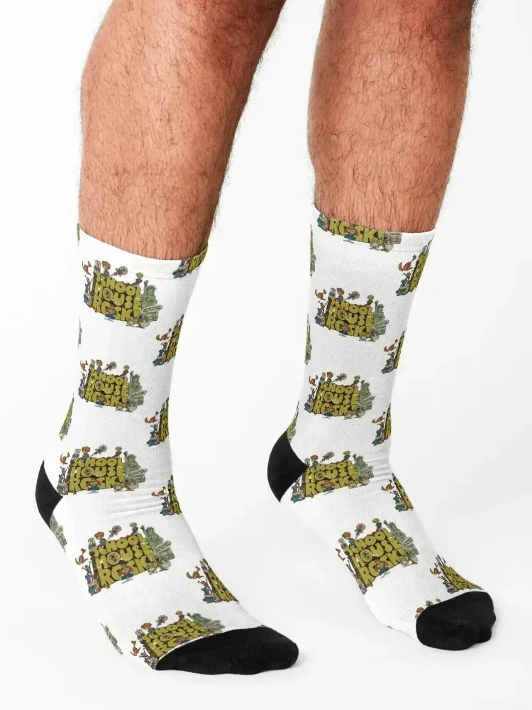 VINTAGE- Schoolhouse Rock Since 1873 Socks Novelties winter thermal Antiskid soccer luxe Socks Men's Women's