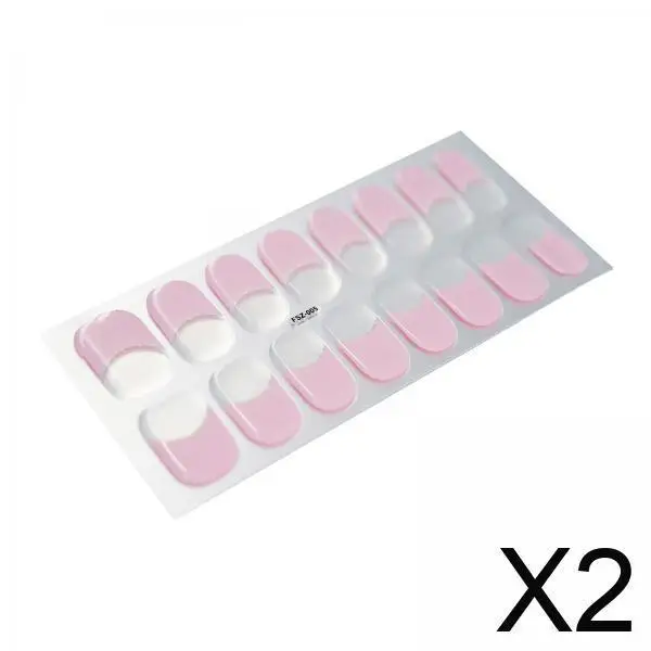 ملصقات أظافر جل من الراتنج البيئي، شرائط طلاء أظافر شبه معالجة بغطاء كامل، شارات أظافر للاستخدام المنزلي في الصالونات #1