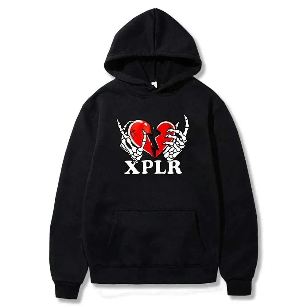 XPLR Heartbreak Hoodie Sam and Colby Merch Men's and Women's Long Sleeve Top Hooded Sweatshirt Fashion Autumn/Winter Clothing