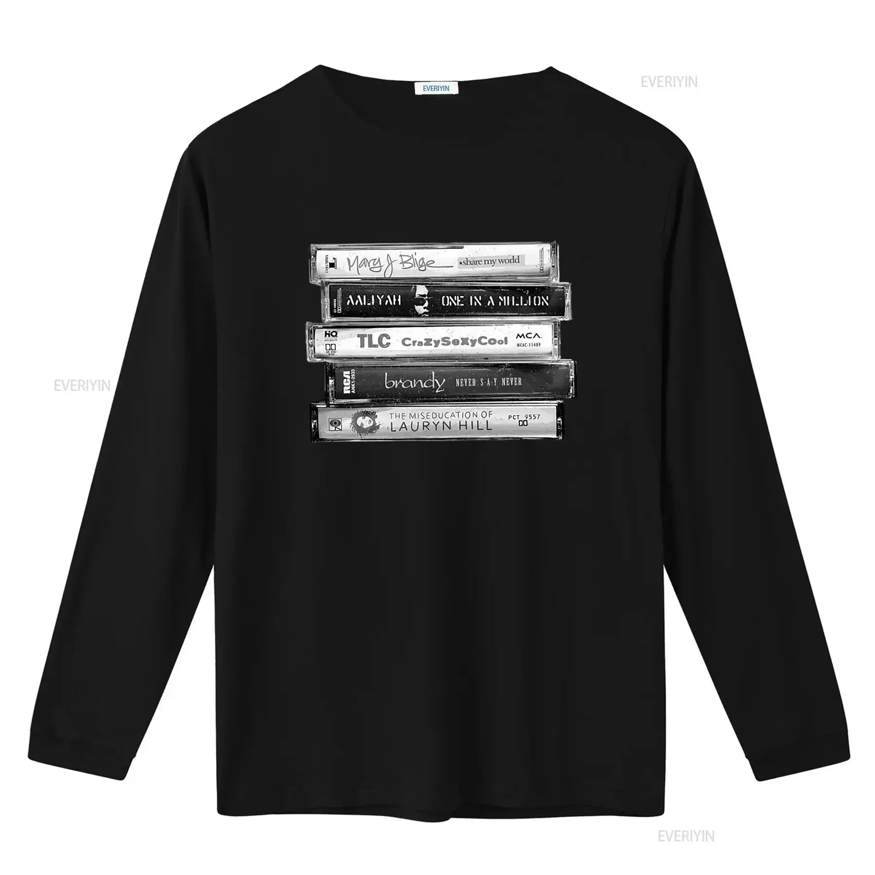 90s Female R B Singers T Shirt Rap Hip Hop Women of the Nineties Music Tape Cassette Stack Vintage Concert Blige TLC Brandy