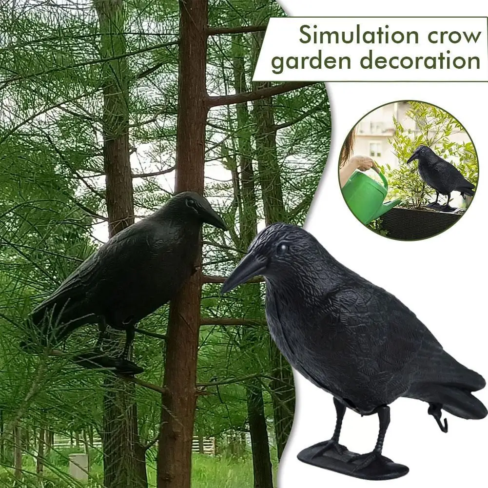 

Simulation Crow Garden Decoration Indoor Outdoor Themed Banquets Film Television Work Decorative Ornament Crow Miniature