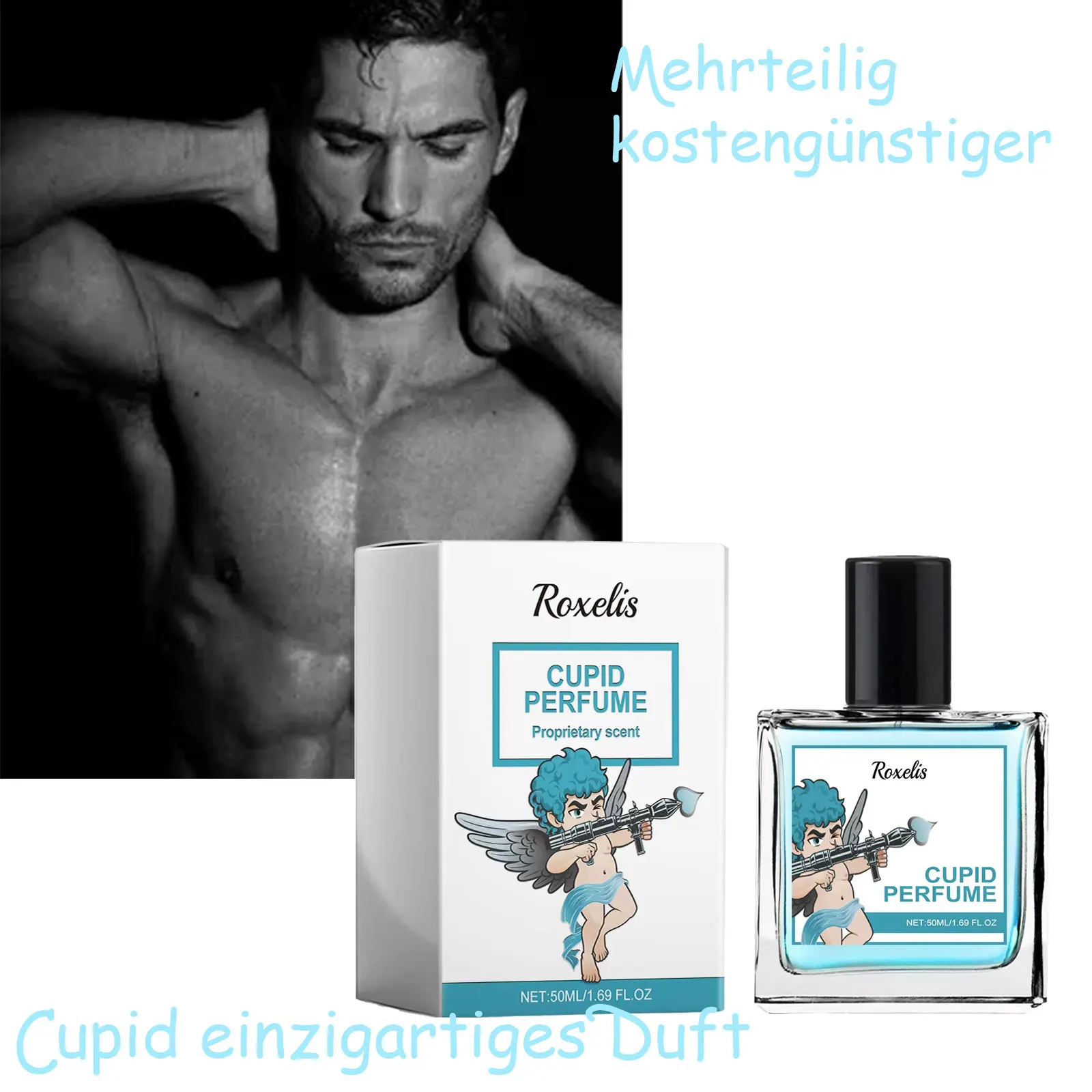

Roxelis 50ml Cologne Cupid Charm Perfume Natural Fragrance Flirting Long Lasting Pheromone Romantic Dating Atmosphere Perfume