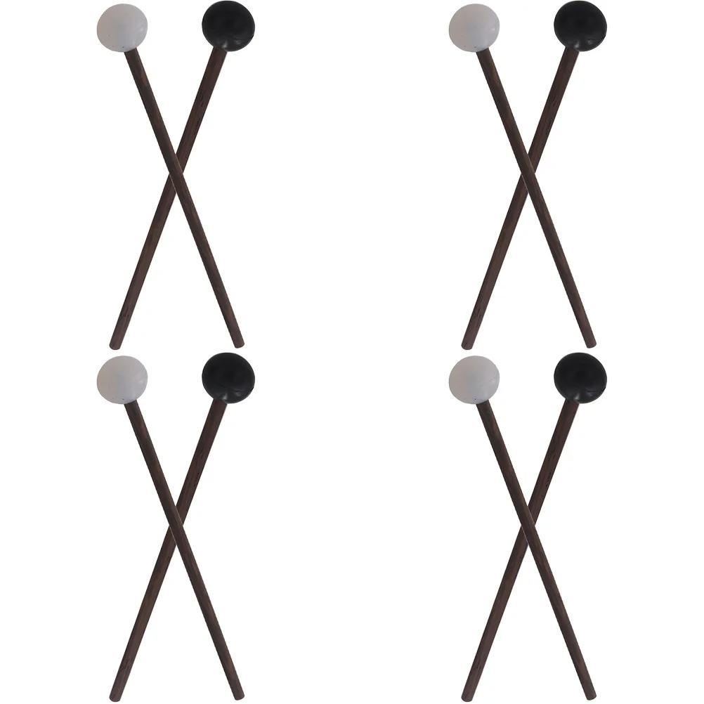 

4Pairs Tongue Drum Mallets Wooden Handle Rubber Drumsticks Steel Drum Percussion Sticks Music Instrument Mallets Durable