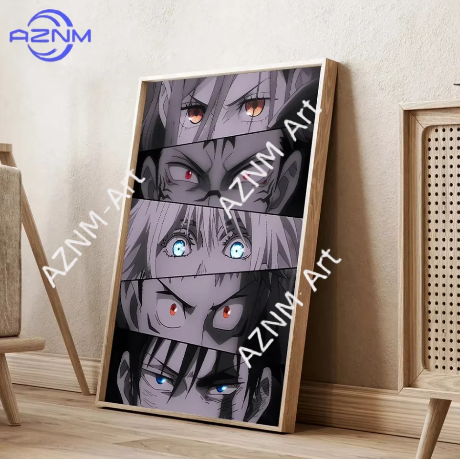 Anime Jujutsu Kaisen Prints Poster Itadori Yuji Fushiguro Megumi‌ Sukuna Collage Canvas Painting Home Decor Poster Fans Gifts