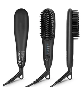 Image Hot sale hair straightener brush electric flat iron permanent hair straightener comb Beard straightener