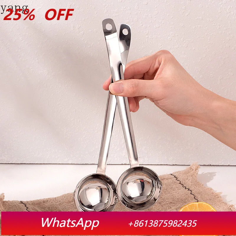 

LH stainless steel oil splashing spoon household kitchen long handle spoon oil