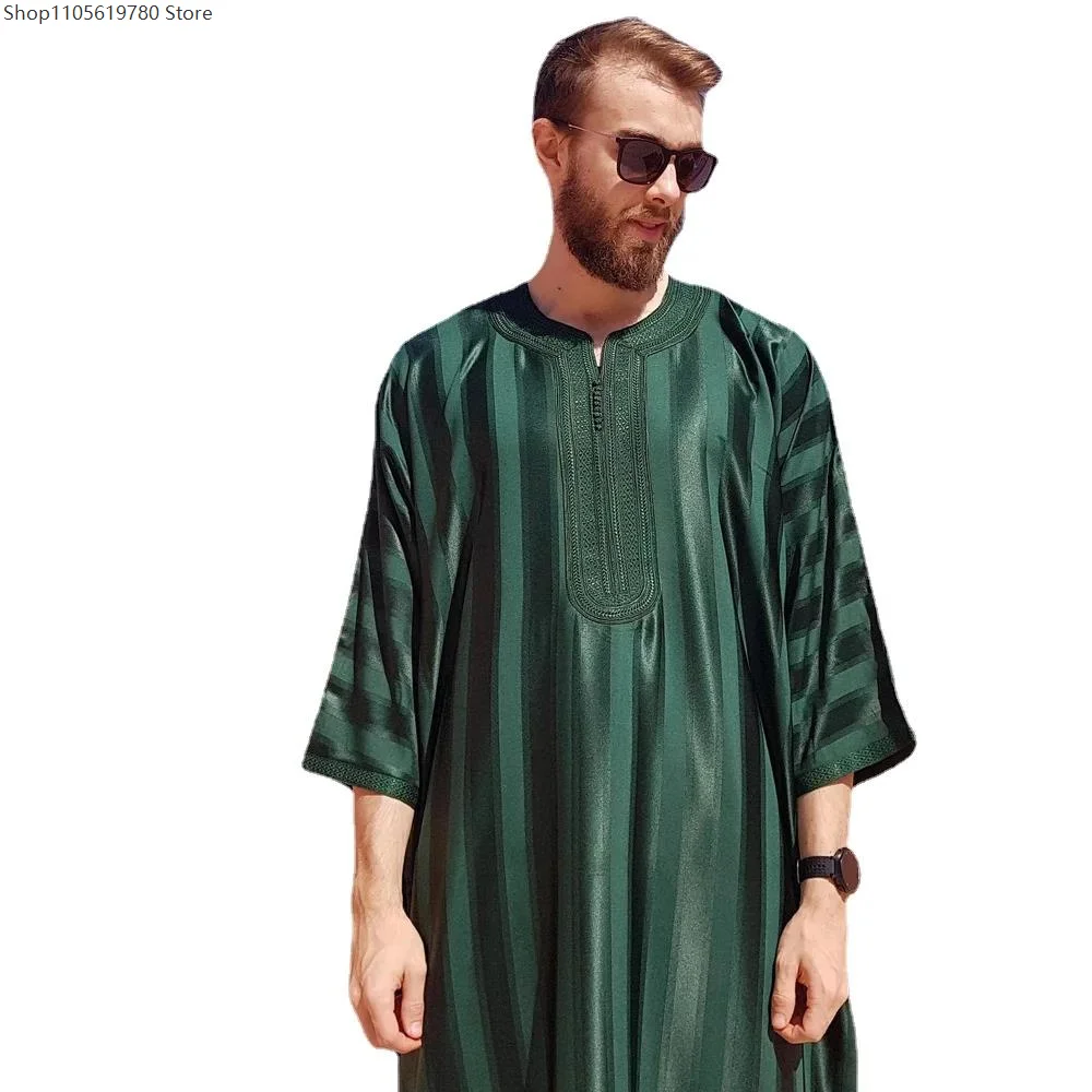 Muslim Robes Fashion Islamic Clothes Arabic Eid Prayer Middle East Jubba Indian Wedding Gentleman Thobe Kaftan Ropa Costumes