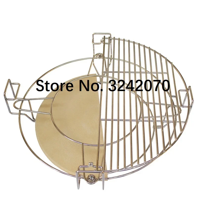 Divide And Conquer Cooking System For 16 Inch High Quality Round Kamado BBQ Grill Accessories