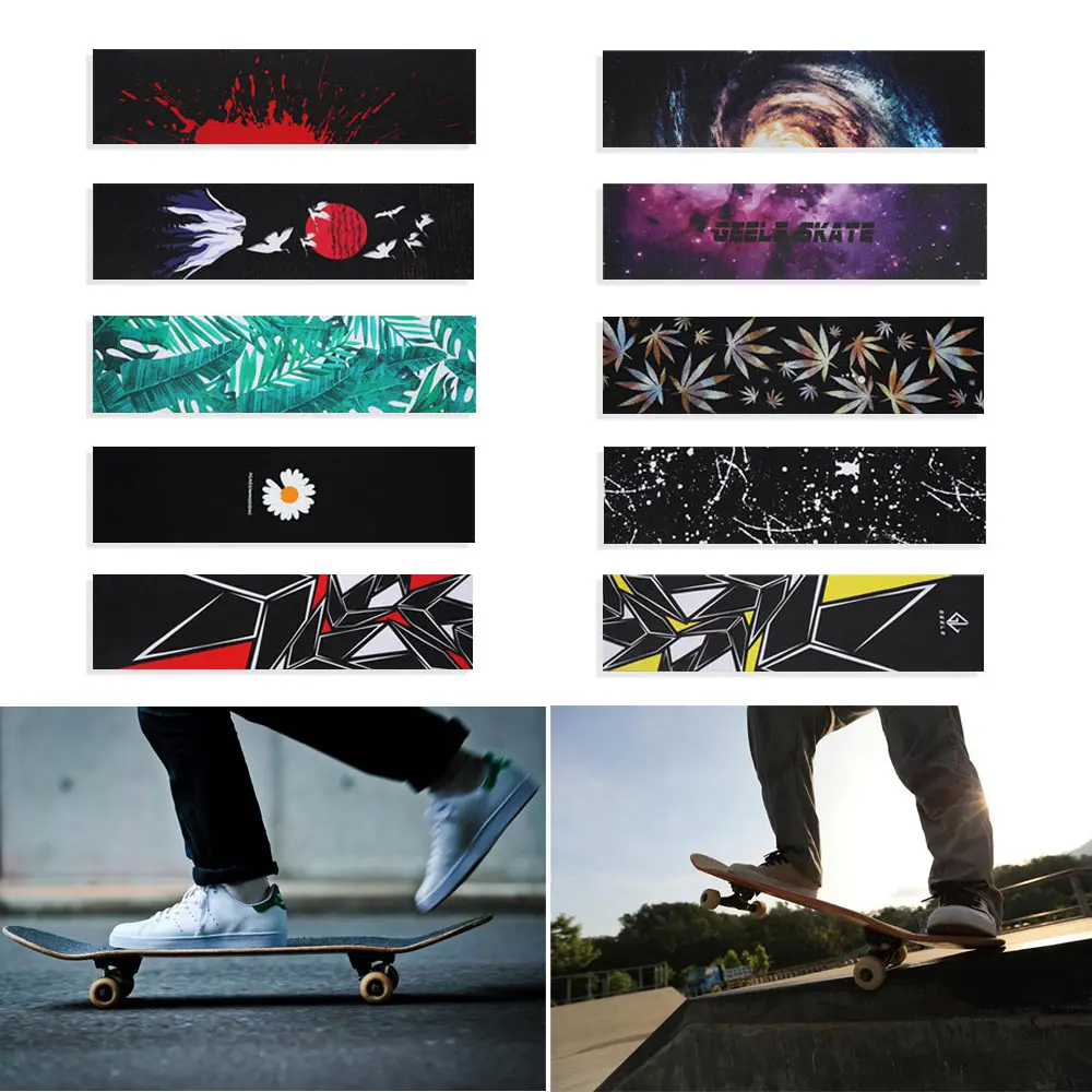 Multistyles For Skating Board Professional Grip Tape Decks Sticker Longboarding Griptape Accessory Skateboard Deck Sandpaper