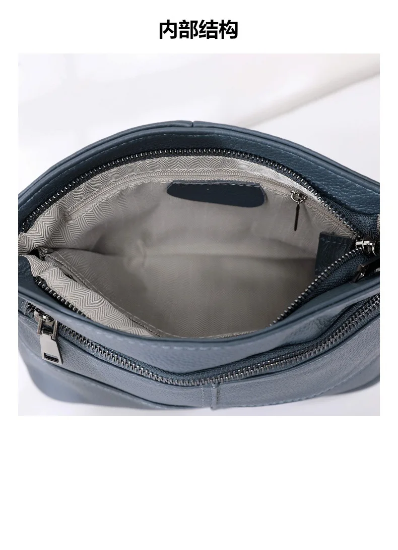 High Quality Genuine Leather Women's Handbag Soft Leather Ladies' Shoulder Crossbody Hobo Bag, Luxury Commuting Underarm Bag