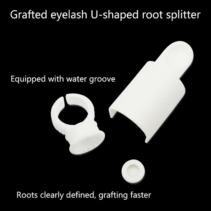 Divisor de pestañas para arte de uñas, soporte de paleta de pegamento para tatuaje, anillos de extensión de pestañas, soporte de pigmento adhesivo, herramientas de belleza para dedos