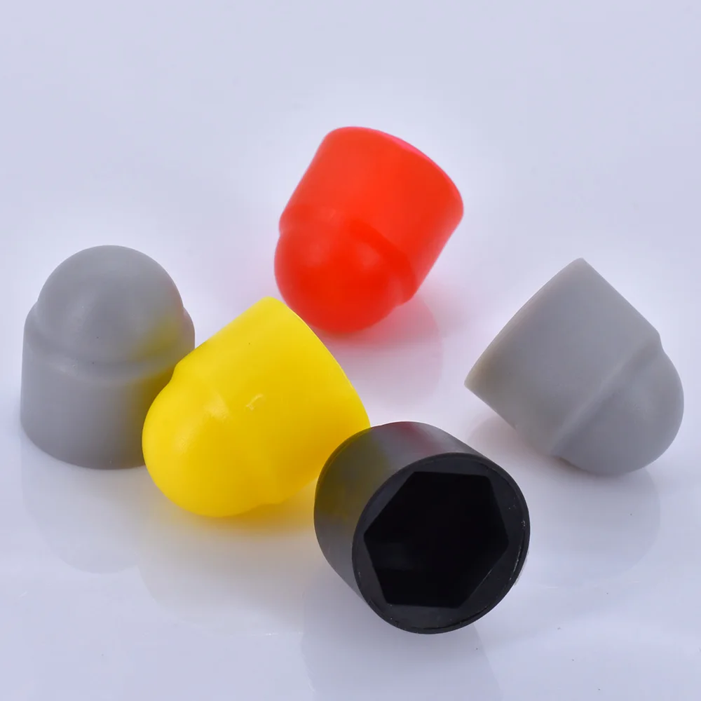 M3-M24 Socket Hex Caps Nut PE Plastic Hexagon Protection Cap Cover Acorn Plastic Hexagon Bolts Nut Car Wheel Exterior Decoration