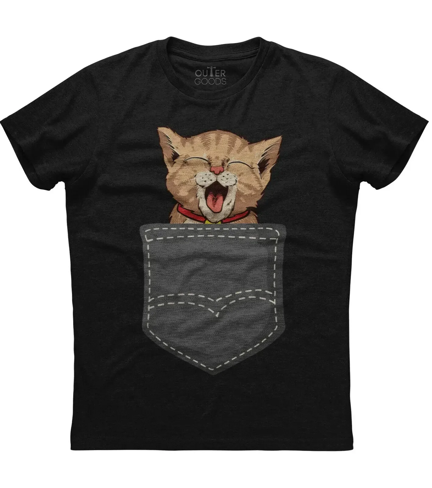 

Funny Cat in Pocket Cute Kitten T-Shirt 100% Cotton O-Neck Summer Short Sleeve Casual Mens T-shirt Size S-3XL