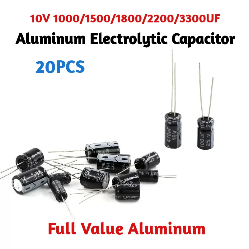 

10V High Frequency Low ESR Aluminum Capacitor 100UF 220UF 330UF 470UF 680UF 1000UF 1500UF 2200UF 3300UF 4700UF