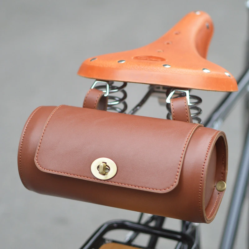 

Retro Bicycle Saddle Bag Handlebar Bag Crossbar Bag Suitable for Motorcycles and Electric Vehicles