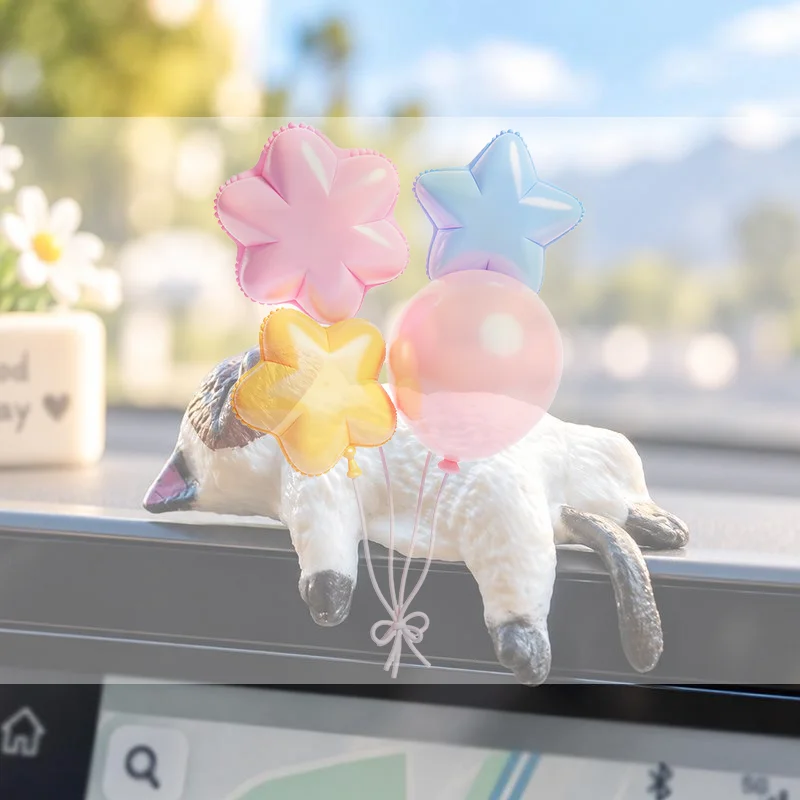 5Pcs Cute Sleeping Cat Dashboard Ornaments Mini Adorable Figurines for Home Desktop Decoration Perfect Cat Lover Gifts