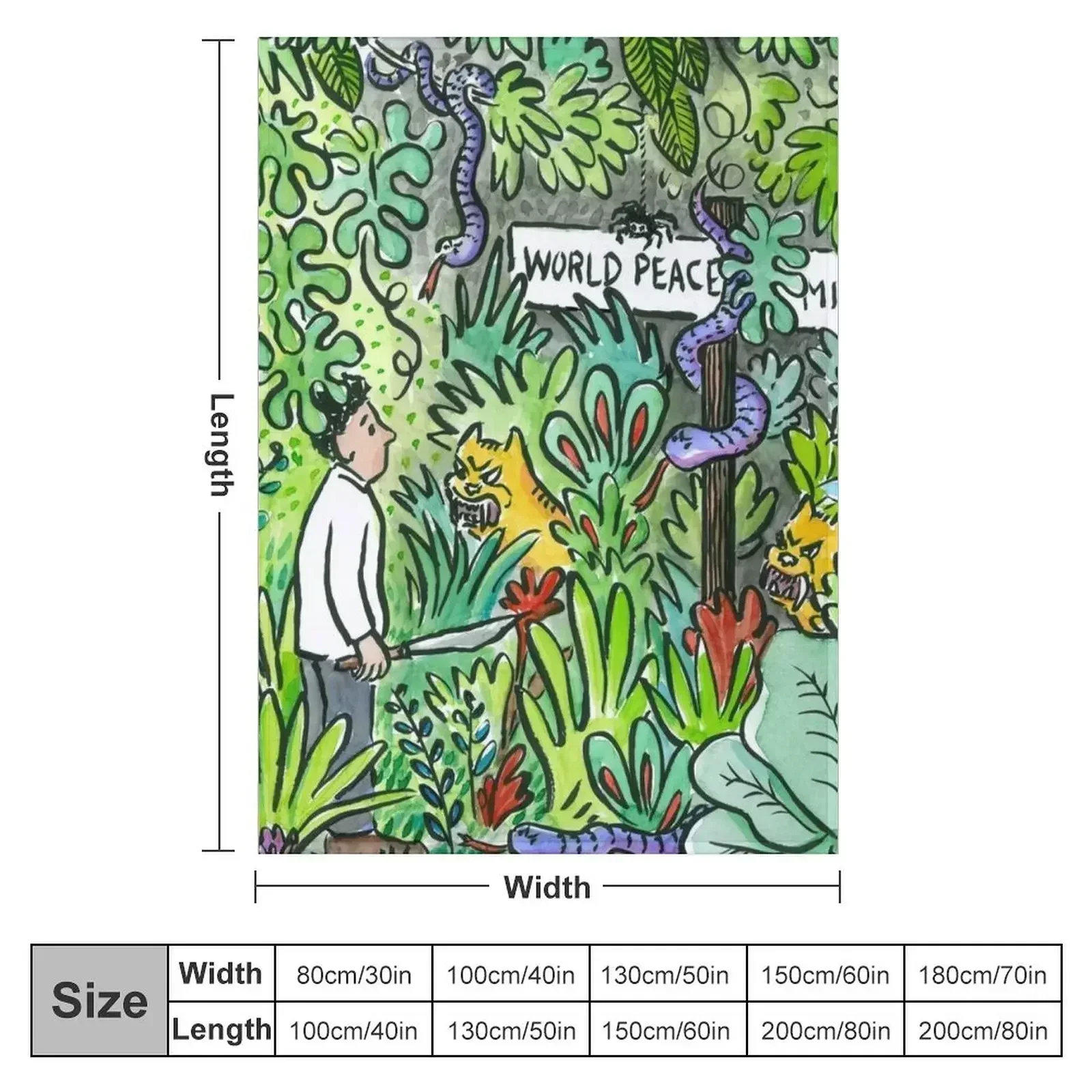 World Peace Jungle Throw Blanket For Baby Winter beds Luxury St For Decorative Sofa Shaggy Cute Blankets