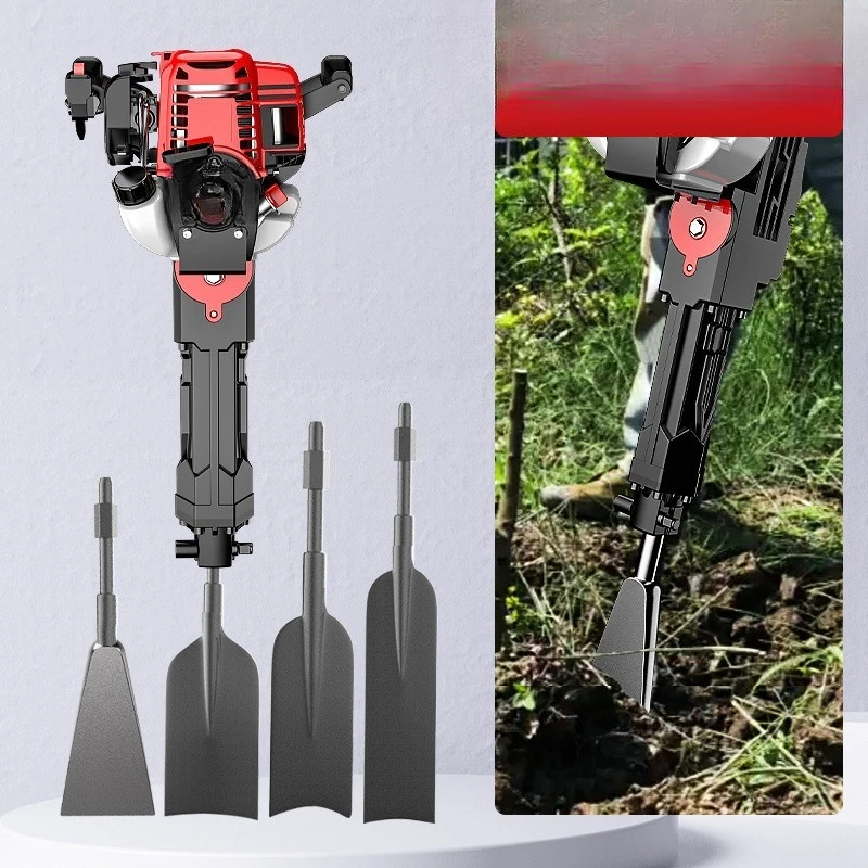 Four-stroke earth excavation artifact excavating hard soil   special tree excavator rock drill tree hoisting shove