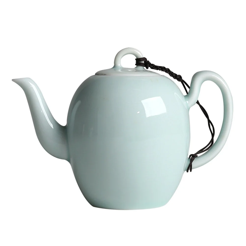 

1Pcs Ceramic Teapot Heat-Resistant Simple Elegant Ergonomic Handle Practical Tea Pot for Home Office Tea Shop Portable Teapot