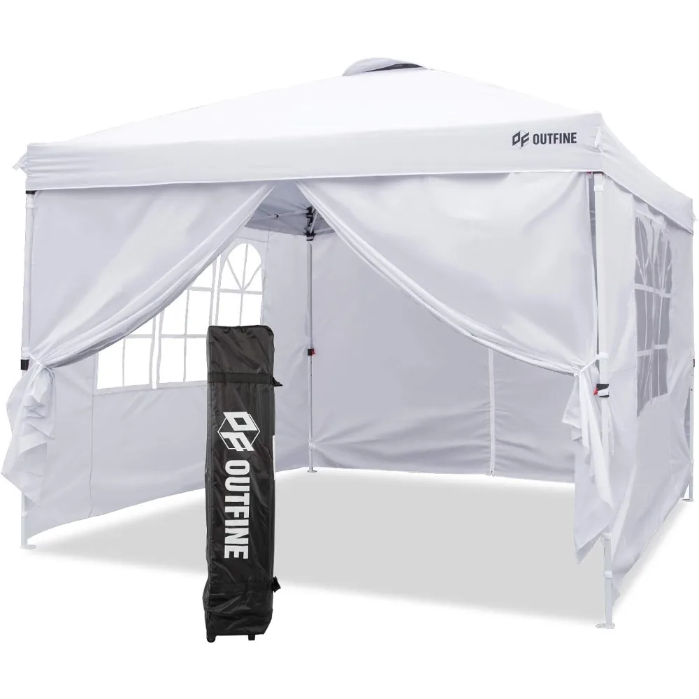 

Gazebo 10'x10' Pop Up Commercial Instant Gazebo Tent, Fully Waterproof Canopies, Outdoor Party Canopies With 4 Removable Canopy