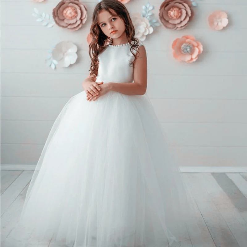 

Layered Flower Girl Dress For Wedding One Shoulder Tiered Ruffles Puffy Kids Birthday Party Gowns Pageant Party Dress