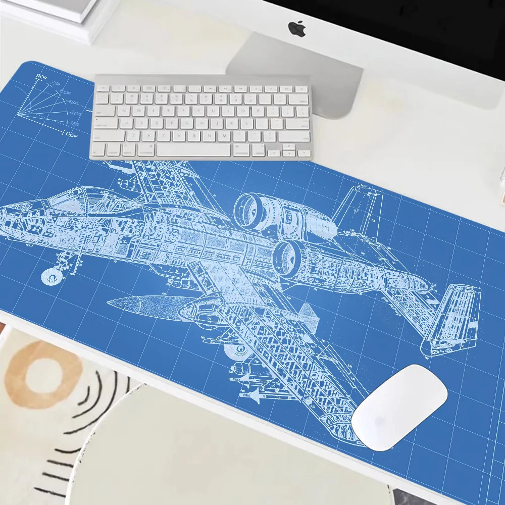 Mechanical Drawings Mousepad Large Keyboard Desk Mat Gaming Mouse Pad LockEdge Non-slip Mat