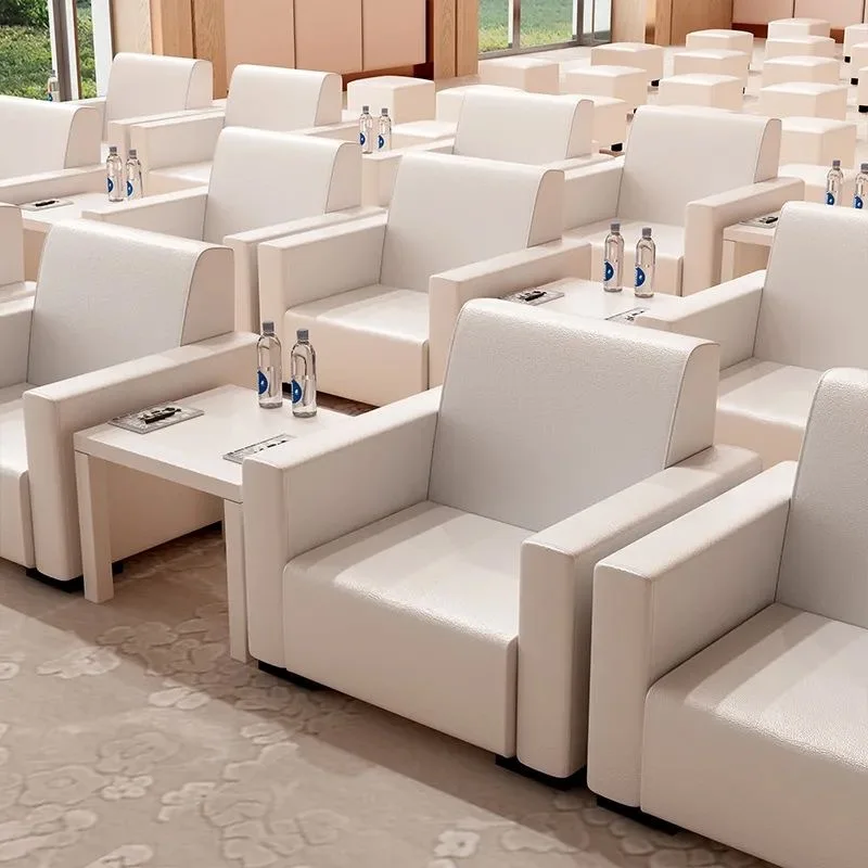 

Wholesale Modern Simple White Office Exhibition Sofa Conference Reception Single Seat Sofa Combination