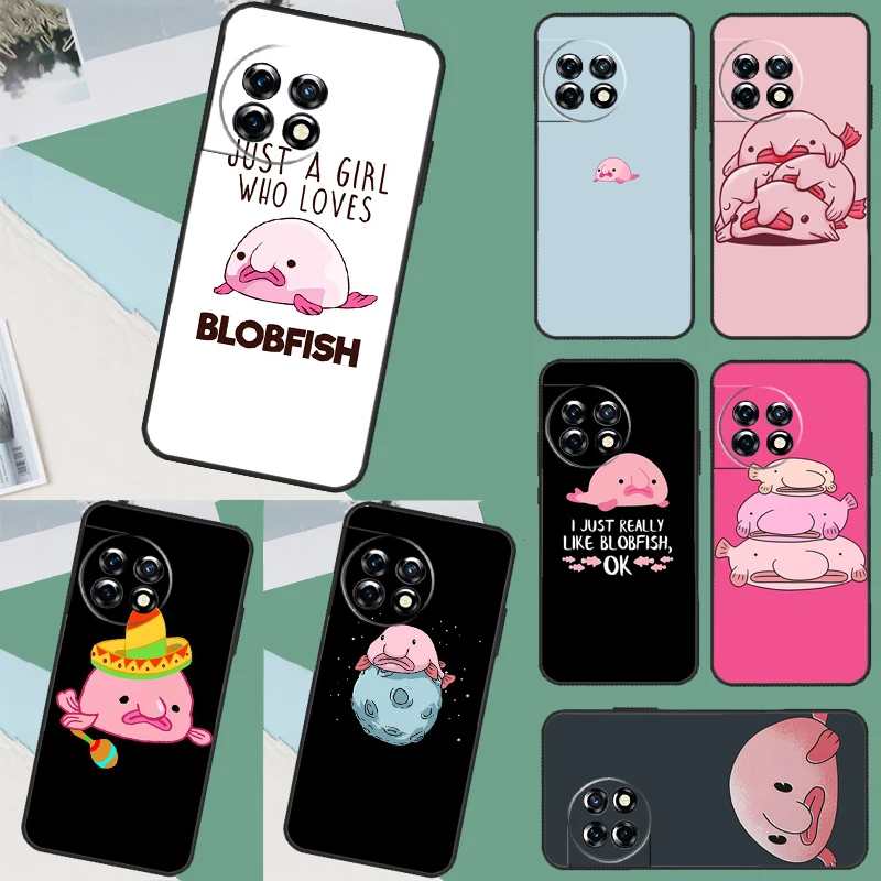 Cartoon Blobfish Case For OnePlus Nord CE 2 Lite N30 N20 N10 Nord 3 2T OnePlus 11 10T 8T 9R 9 10 Pro Cover