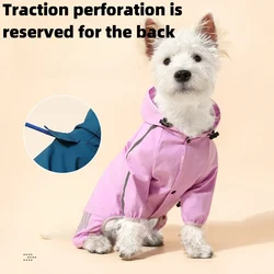 Reflective Waterproof Dog Raincoat Pet Clothes For Small Medium Dog Chihuahua Maltese Jumpsuit Raincoat