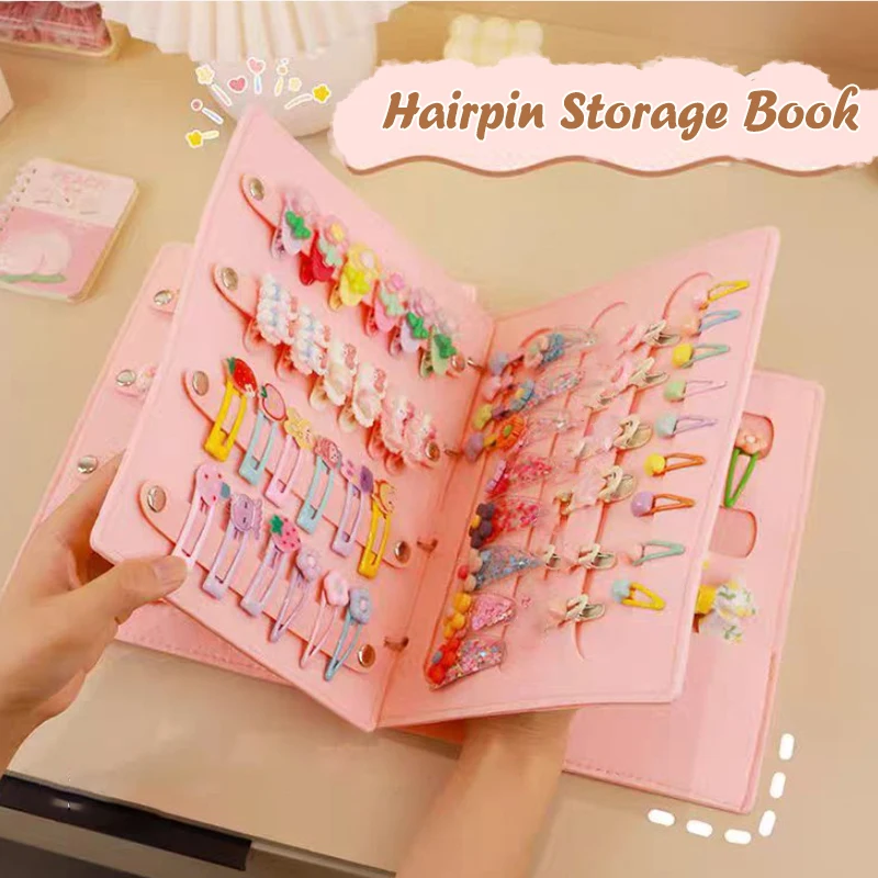 【Hair Bows Organizer Book Large Capacity Headband Holder Hair Clip Storage Space Saving Accessory For Girl Room】