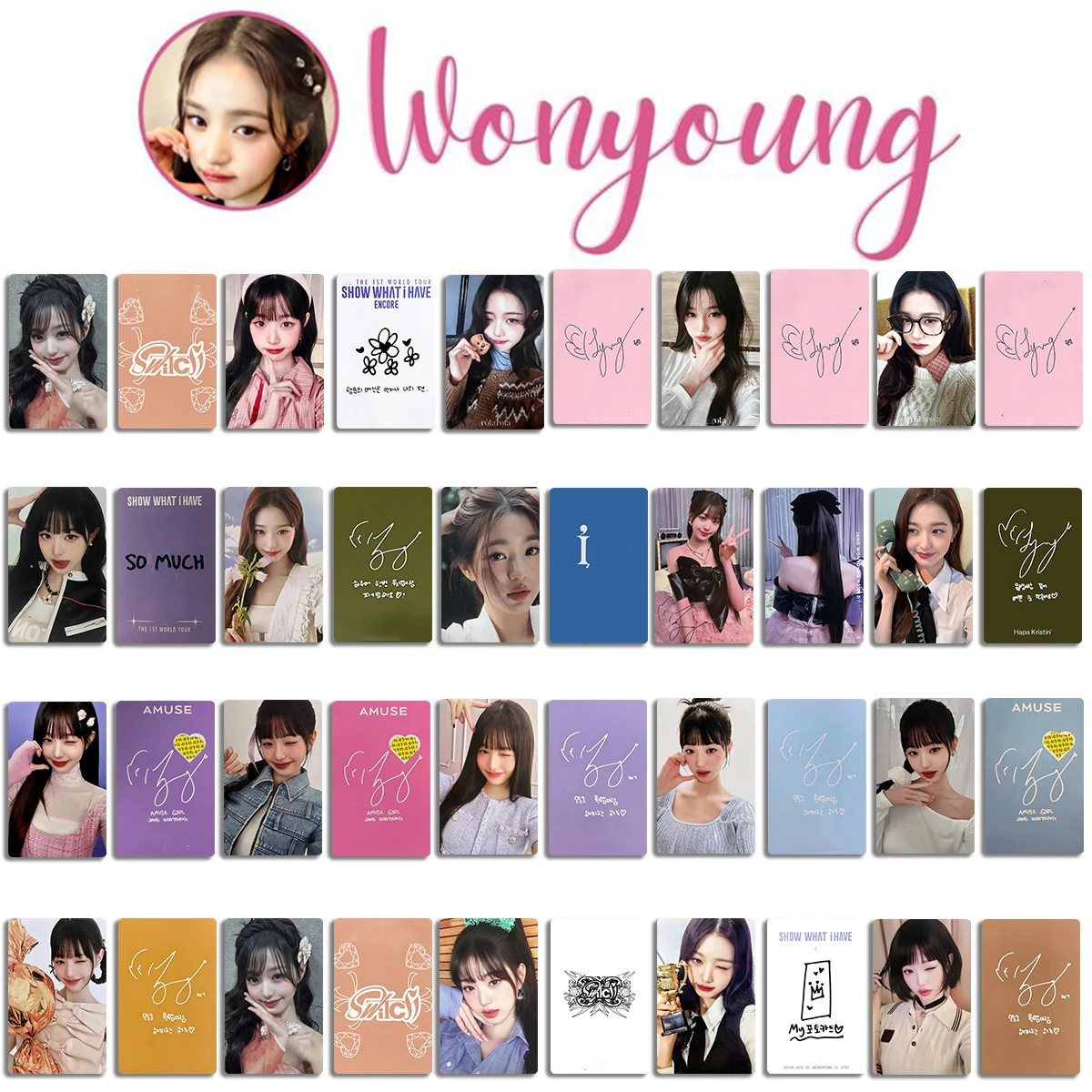 KPOP WONYOUNG HD Photocards 3rd Anniversary Commemoration LOMO Cards LIZ REI YUJIN LEESEO GAEUL Postcard Fans Collection Gift