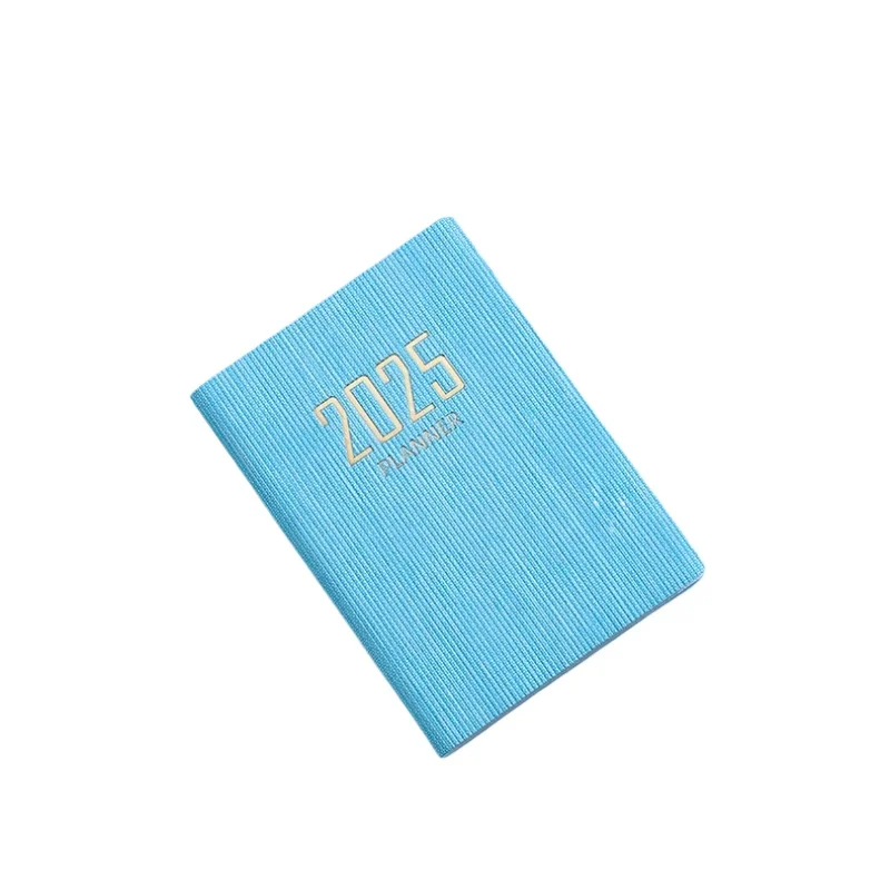 A7 2025 Agenda Book Mini Pocket with Calendar To Do List English Notepad Diary Weekly Planner School Office