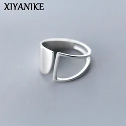 XIYANIKE Irregular Openwork Wide Cuff Finger Rings For Women Girl Korean Fashion New Jewelry Lady Gift Party anillos mujer