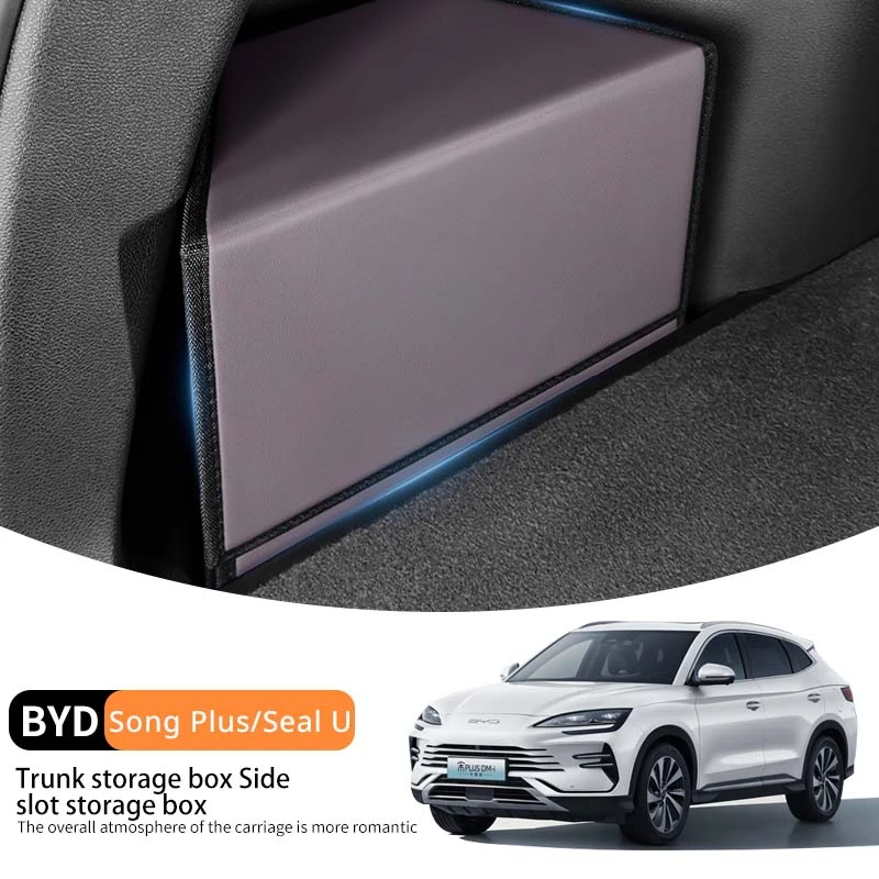 

For Byd Song Plus Seal u 2020-2025 Car Foldable Trunk Storage Box Portable Multipurpose Organizer Case Side Groove Storage Box
